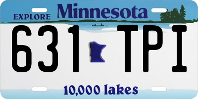 MN license plate 631TPI