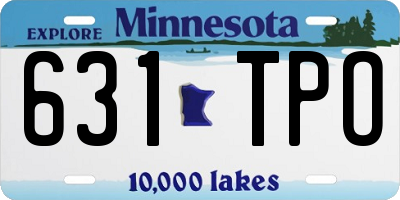 MN license plate 631TPO