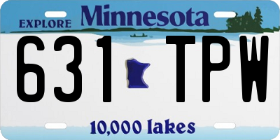 MN license plate 631TPW
