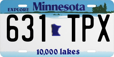 MN license plate 631TPX