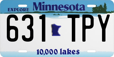 MN license plate 631TPY