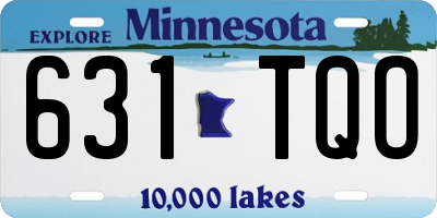 MN license plate 631TQO