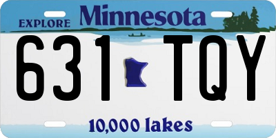 MN license plate 631TQY