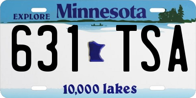 MN license plate 631TSA