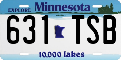 MN license plate 631TSB
