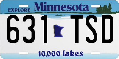 MN license plate 631TSD
