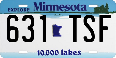 MN license plate 631TSF
