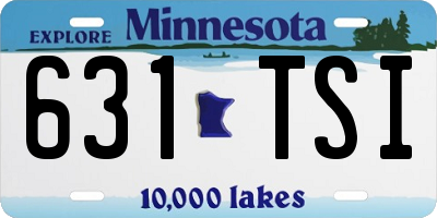 MN license plate 631TSI