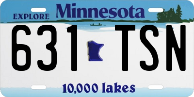 MN license plate 631TSN