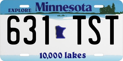 MN license plate 631TST