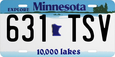 MN license plate 631TSV