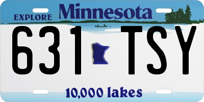 MN license plate 631TSY