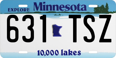 MN license plate 631TSZ