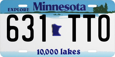 MN license plate 631TTO