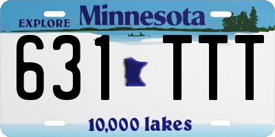 MN license plate 631TTT