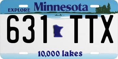 MN license plate 631TTX