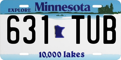 MN license plate 631TUB