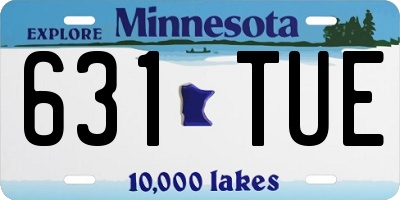 MN license plate 631TUE
