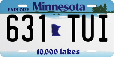 MN license plate 631TUI