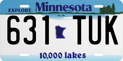 MN license plate 631TUK