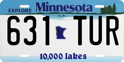 MN license plate 631TUR