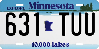 MN license plate 631TUU