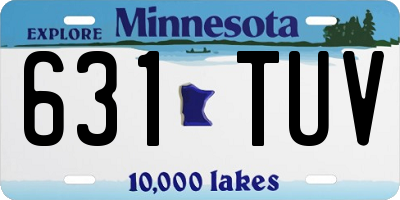 MN license plate 631TUV