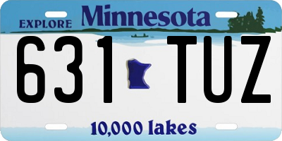MN license plate 631TUZ
