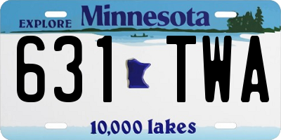 MN license plate 631TWA