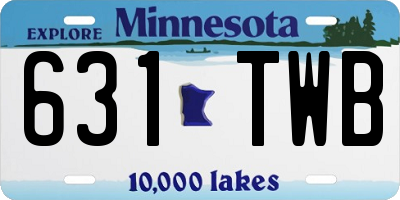 MN license plate 631TWB