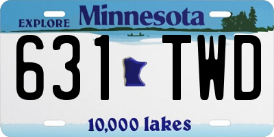 MN license plate 631TWD