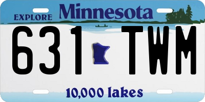 MN license plate 631TWM