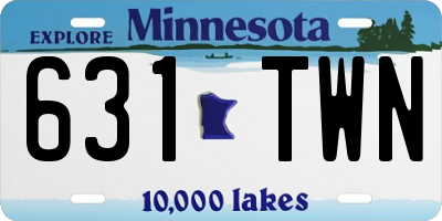 MN license plate 631TWN