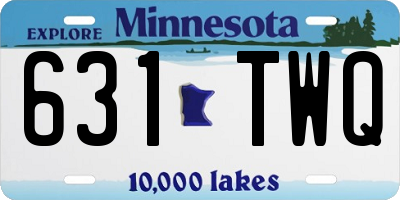 MN license plate 631TWQ