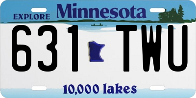 MN license plate 631TWU