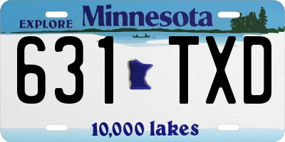 MN license plate 631TXD