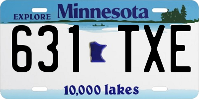 MN license plate 631TXE