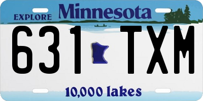 MN license plate 631TXM