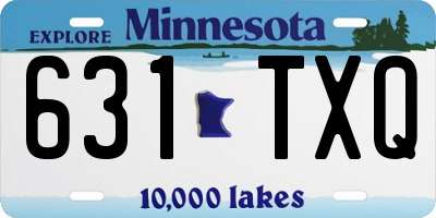 MN license plate 631TXQ