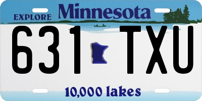 MN license plate 631TXU