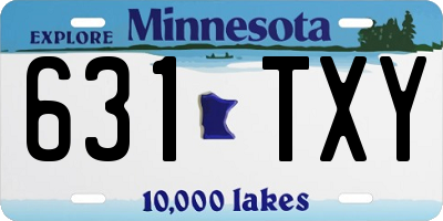 MN license plate 631TXY