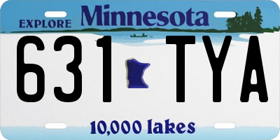 MN license plate 631TYA
