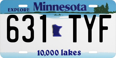 MN license plate 631TYF