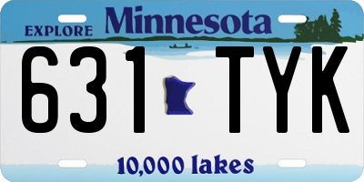 MN license plate 631TYK