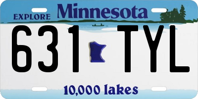 MN license plate 631TYL