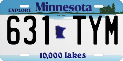 MN license plate 631TYM