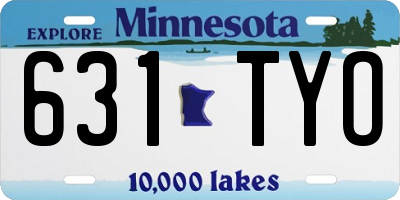 MN license plate 631TYO