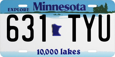 MN license plate 631TYU