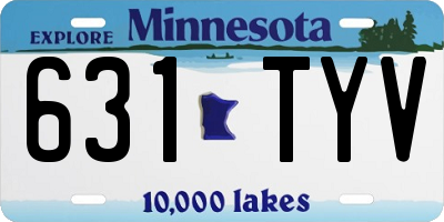 MN license plate 631TYV