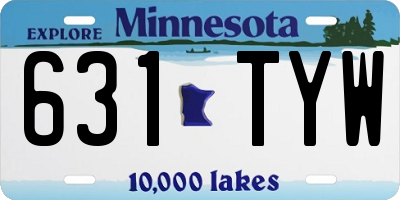MN license plate 631TYW